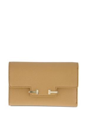 TOM FORD Aube T-clasp pebbled-leather wallet - Brown