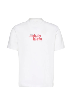 Calvin Klein logo-print crew-neck T-shirt - White