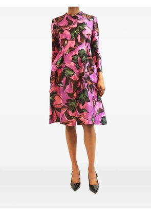 Marni Pre-Owned floral-print midi dress - Purple