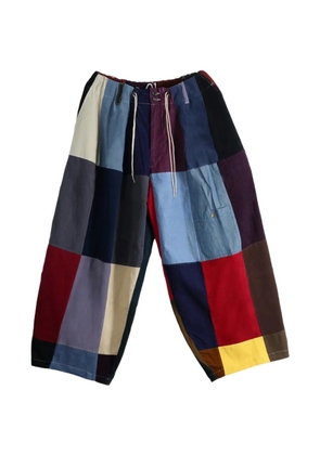 SILLAGE patchwork-design corduroy trousers - Blue