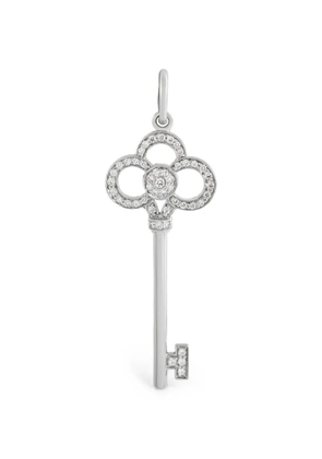 Tiffany & Co. Pre-Owned Crown Key diamond pendant - Silver