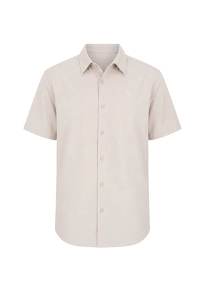 Hurley logo-embroidered short-sleeve shirt - Neutrals