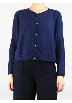 Apuntob button-fastening long-sleeve cardigan - Blue