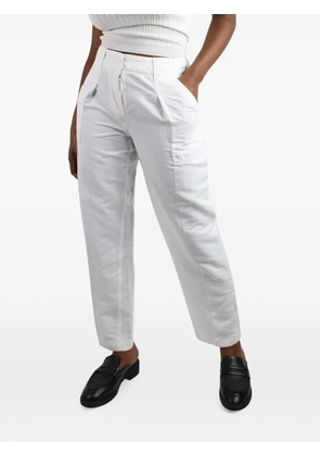 Luisa Cerano loose-fit pleated trousers - White