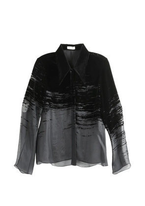 Grace Ling Glitch tailored shirt - Black