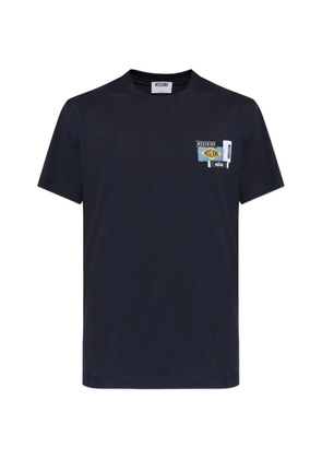 Moschino patch-detail T-shirt - Blue