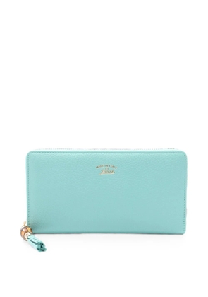Gucci Pre-Owned 2010s Bamboo zip-around wallet - Blue