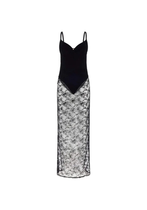GUESS USA Elena floral-lace underwired bodysuit nightdress - Black