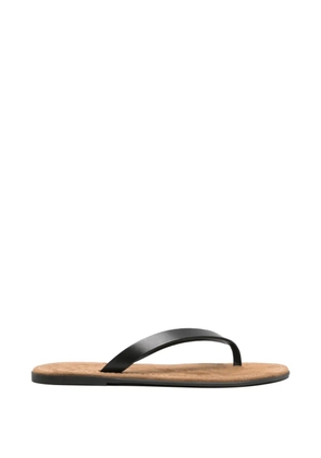 The Row leather thong-strap flat sandals - Black