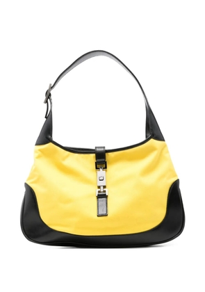 Gucci Pre-Owned 2000s Jackie leather-trim shoulder bag - Yellow
