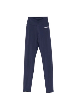 Sporty & Rich logo-print performance leggings - Blue