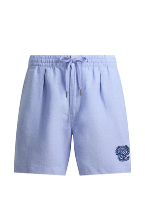 Polo Ralph Lauren drawstring crest linen shorts - Blue