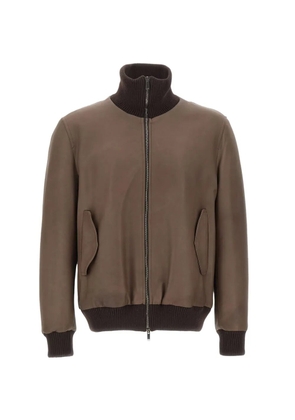 VOLFAGLI Ambrogio America leather jacket - Brown