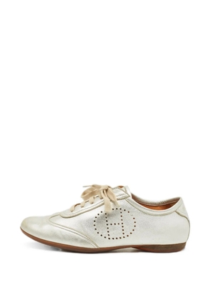 Hermès Pre-Owned perforated H sneakers - Silver