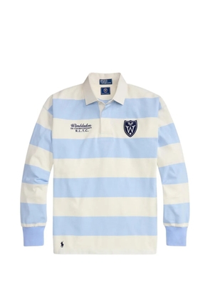 Polo Ralph Lauren x Wimbledon 2026 striped embroidered polo shirt - White
