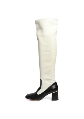 Celine Pre-Owned leather knee-high boots - White