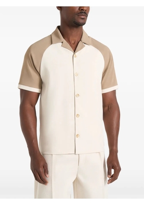 Manière De Voir Salim contrast raglan shirt - Neutrals