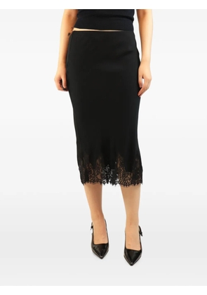 Reformation Carolina lace-trim midi skirt - Black