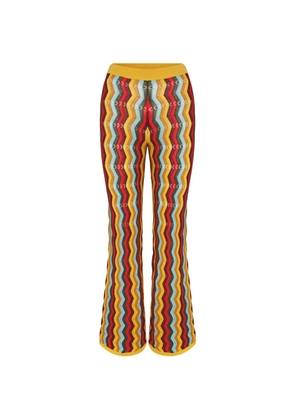 Simon Miller Ophelia chevron-knit flared trousers - Yellow