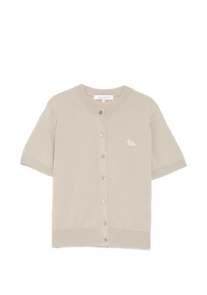 Maison Kitsuné Baby Fox short-sleeve cardigan - Neutrals