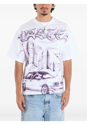 WASTED ATM graphic-print boxy T-shirt - White