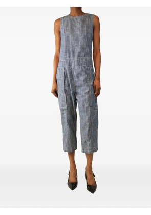 Victor Alfaro striped sleeveless jumpsuit - Blue