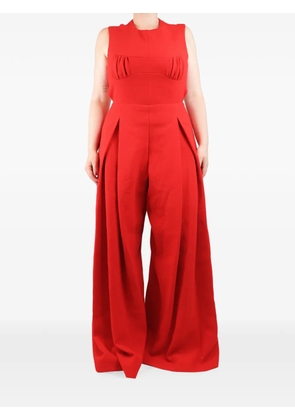 Emilia Wickstead crepe wide-leg jumpsuit - Red