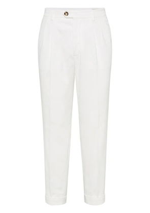 Brunello Cucinelli corduroy trousers - White