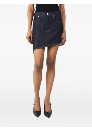 Helmut Lang Pre-Owned asymmetric denim skirt - Blue