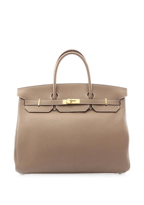 Hermès Pre-Owned 40 Birkin Etoupe leather tote bag - Neutrals