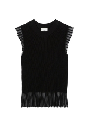 Claudie Pierlot high-neck knitted top - Black