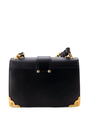 Prada Pre-Owned Cahier Leather and Saffiano Leather Large crossbody bag - Black