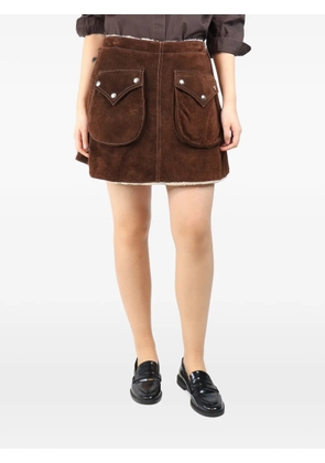 MM6 Maison Margiela patch-pocket mini skirt - Brown