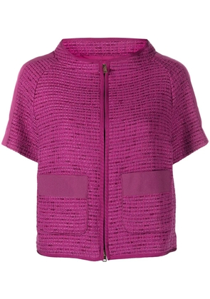 Herno short-sleeve tweed jacket - Purple