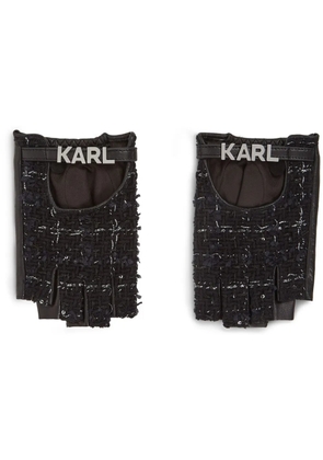 Karl Lagerfeld K/Essential fingerless gloves - Black