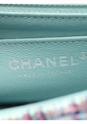 CHANEL Pre-Owned 2019 Classic Flap Matelassé tweed shoulder bag - Blue