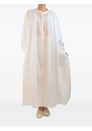 Róhe gathered-cuff maxi dress - White