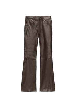 FRAME The Leather Reboot flared trousers - Brown
