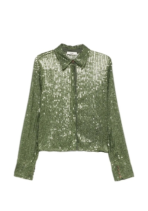 SIEDRES sequin-embellished long-sleeve shirt - Green