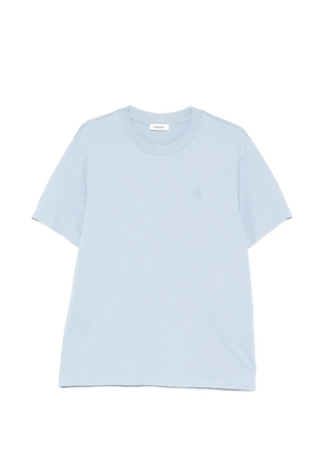 SANDRO logo-patch T-shirt - Blue