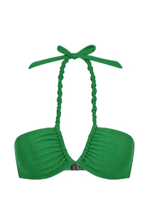 Nicholas Ondine macramé bikini top - leaf - Green
