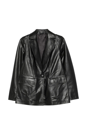 ADRIANNA FERETTI notched-lapels leather jacket - Black