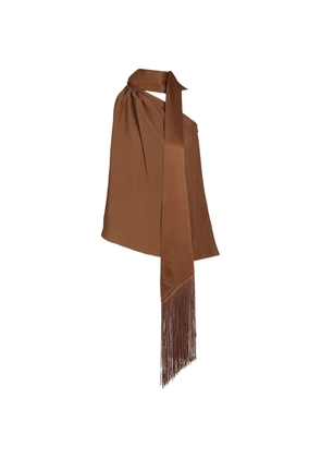 Taller Marmo fringe-trim Astor blouse - Brown
