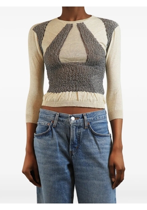 Miu Miu Pre-Owned round-neck top - Neutrals