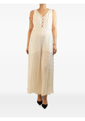 ZIMMERMANN broderie anglaise jumpsuit - Neutrals