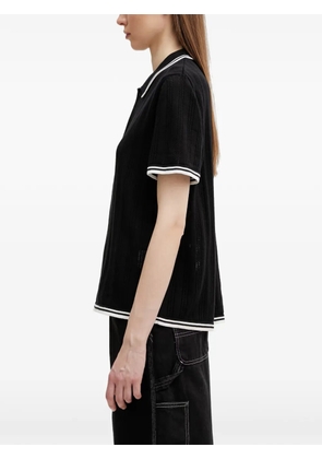 Carhartt WIP S/S Ramsey pointelle-knit tipped shirt - Black