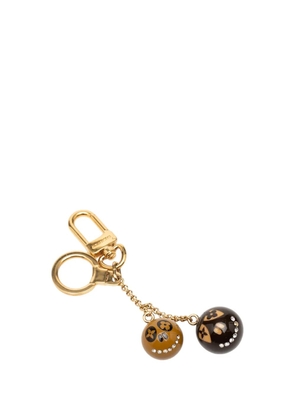 Louis Vuitton Pre-Owned 2006-2007 Gold Plated Strass and Resin Jack and Lucie Holder and Bag Charm key chain