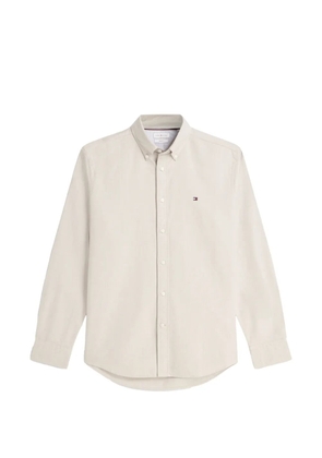 Tommy Hilfiger logo-embroidered button-down shirt - Neutrals