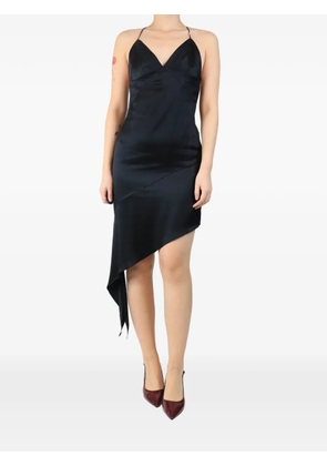 Givenchy Pre-Owned asymmetric-hem satin midi dress - Black