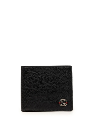 Gucci Pre-Owned 2000-2015 Calfskin Web Interlocking G Bifold Wallet small wallets - Black